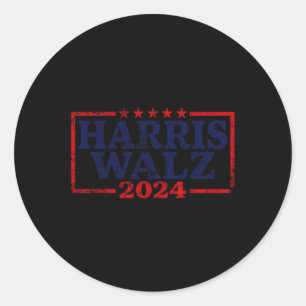 Waltz 2024 Wahl Kamala Harris Tim Waltz 2024 5 Runder Aufkleber