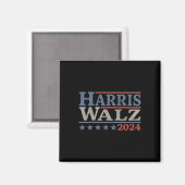 Waltz 2024 Wahl Kamala Harris Tim Waltz 2024 & Magnet (Vorderseite/Rückseite)