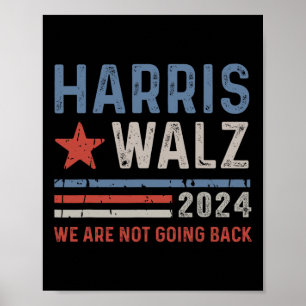 Waltz 2024 Wahl Kamala Harris Tim Waltz Vintag Poster