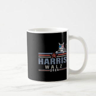 Waltz 24 für Präsident Patriotic Kamala Funny Cat Kaffeetasse