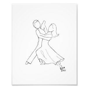 Waltz Dance Kunstvoll Zeichnend Fotodruck