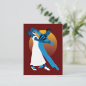 Waltz Dancing Lovers Postkarte (Stehend Vorderseite)