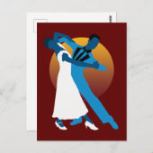 Waltz Dancing Lovers Postkarte (Vorne/Hinten)