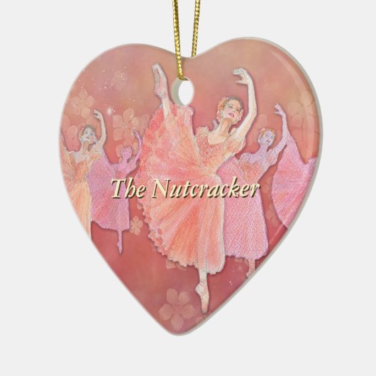 Waltz der Blumen-Herz-Verzierung Keramik Ornament (Links)