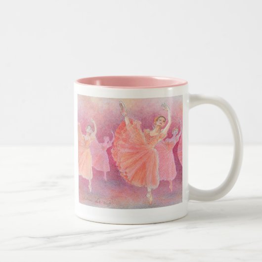 Waltz der Blumen-Tasse (kundengerecht) Zweifarbige Tasse (Rechts)