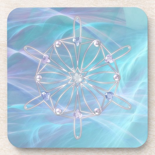 Waltz des Snowflakes Cork Untersetzer (Vorderseite)