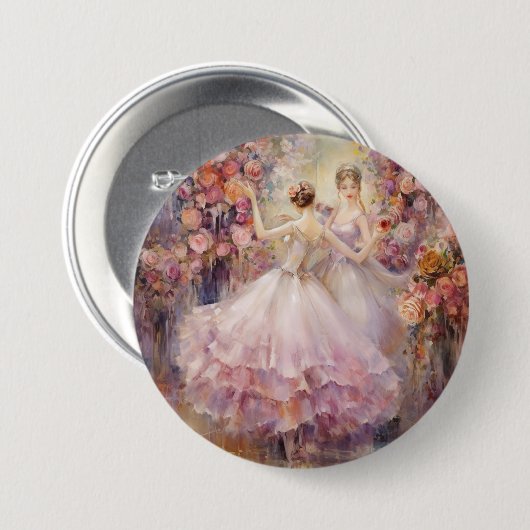 Waltz of the Flowers Nutcracker Ballet Button (Vorne & Hinten)