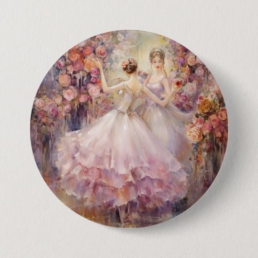 Waltz of the Flowers Nutcracker Ballet Button (Vorderseite)