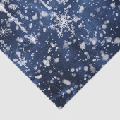 Waltz of the Snowflakes Deep Blue Snow Seidenpapier (Ausschnitt)