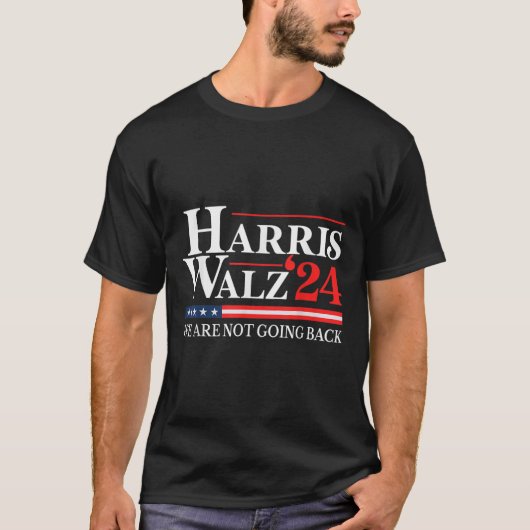 Waltz Wir werden Kamala Harris 2024 nicht zurückho T-Shirt (Vorderseite)