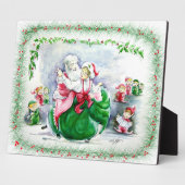 Waltzing Santa & Mrs. Claus Plaque Fotoplatte (Seite)