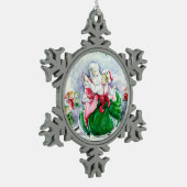 Waltzing Santa & Mrs Claus Snowflake Ornament (Links)
