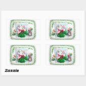 Waltzing Santa & Mrs. Claus Sticker (Blatt)