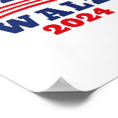 Walz 2024 American Flag Kamala Harris Tim Waltz 20 Poster (Ecke)