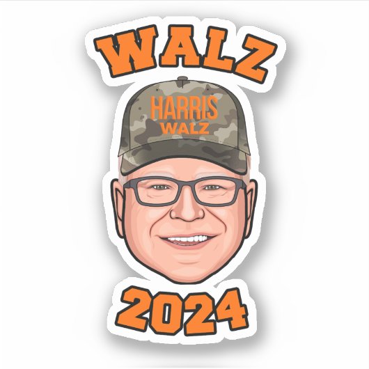 Walz 2024 aufkleber (Vorderseite)