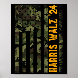 Walz 2024 Camouflage Kamala Poster