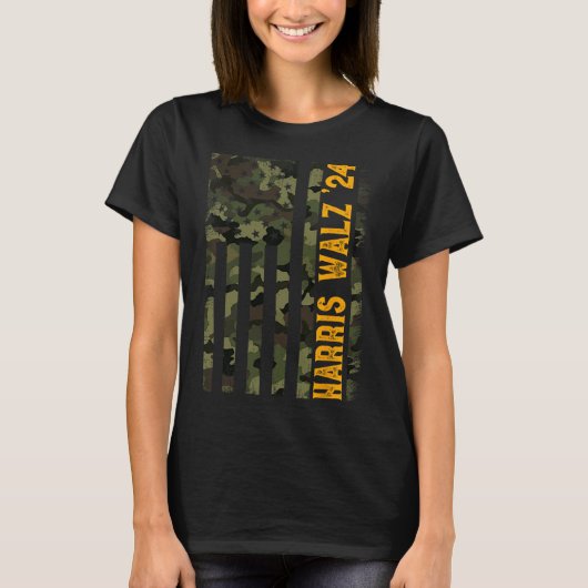 Walz 2024 Camouflage Kamala T-Shirt (Vorderseite)
