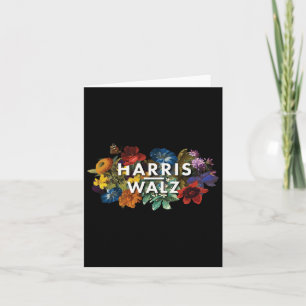 Walz 2024 Floral Feminine Women Harris Waltz 2024 Karte