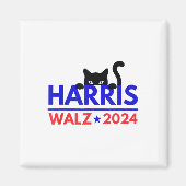 Walz 2024 Funny Cat Election Kamala Harris Tim Wal Magnet (Vorne)