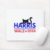 Walz 2024 Funny Cat Election Kamala Harris Tim Wal Mousepad (Mit Mouse)