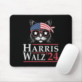 Walz 2024 Funny Cat Election Kamala Harris Tim Wal Mousepad (Mit Mouse)