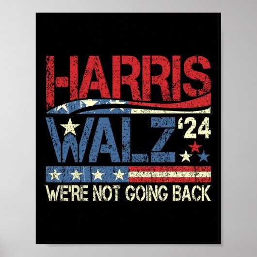 Walz 2024 Kamala Harris 2024 Tim Walz 2024 USA Poster (Vorne)