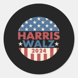 Walz 2024 Kamala Harris 2024 Tim Walz 2024 USA Runder Aufkleber