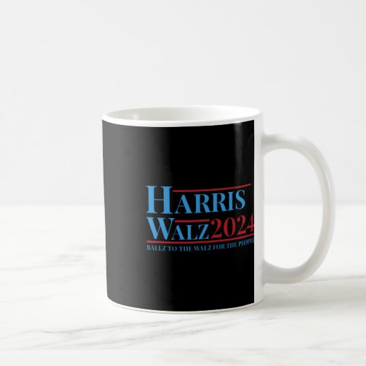 Walz 2024 Kamala Harris Tim Walz Kampagne Funny Te Kaffeetasse (Rechts)