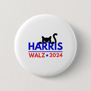 Walz 2024 Lustige Katze Wahl Kamala Harris Tim Wal Button