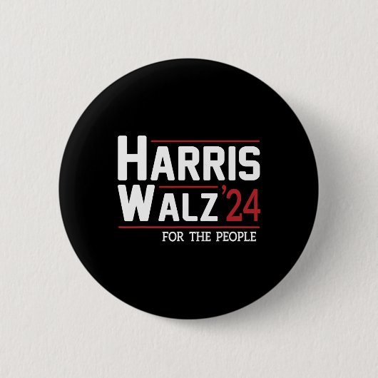 Walz 2024 Präsident Amerikanisch Kamala Harris Wal Button (Vorderseite)
