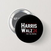 Walz 2024 Präsident Amerikanisch Kamala Harris Wal Button (Vorne & Hinten)