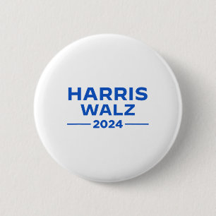 Walz 2024 Präsident Amerikanische Flagge Kamala Ha Button