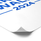Walz 2024 Präsident Amerikanische Flagge Kamala Ha Poster (Ecke)
