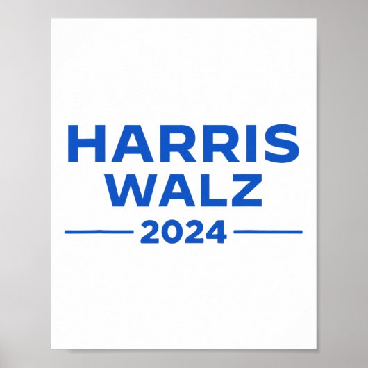 Walz 2024 Präsident Amerikanische Flagge Kamala Ha Poster (Vorne)