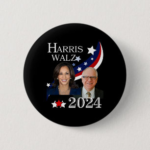 Walz 2024 Präsidentschaftswahlkampagne Kamala Button