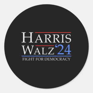 Walz 2024 Rett Demokratie 2024 Wahl Funny Harri Runder Aufkleber