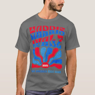 Walz 2024 Vintage Boho Retro rot Blau Kamala 2024 T-Shirt