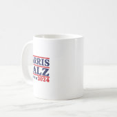 Walz 2024 Wahl Kamala Harris Tim Waltz 2024 13 Kaffeetasse (Vorderseite Links)