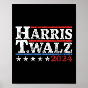 Walz 2024 Wahl Kamala Harris Tim Waltz 2024 24 Poster