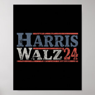 Walz 2024 Wahl Kamala Harris Tim Waltz 2024 25 Poster