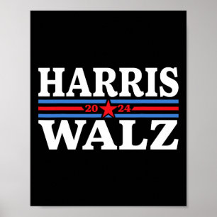 Walz 2024 Wahl Kamala Harris Tim Waltz 2024 9 Poster
