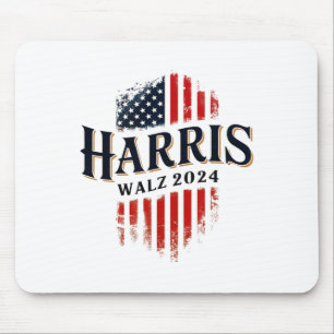 Walz 2024 Wahl Tim Walz Kamala Harris Wählen Blau Mousepad