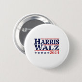 Walz 24 Wahl Kamala Harris Tim Waltz 24 Button (Vorne & Hinten)