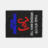 Walz dankt Ihnen, dass Sie die Freude der Politik Fleecedecke (Vorderseite (Horizontal))