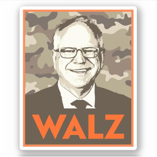 WALZ Hoffnung in Camouflage Aufkleber (Vorderseite)