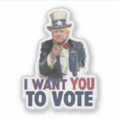 Walz - Ich wollte Sie zur Abstimmung Aufkleber (Vorderseite)