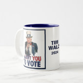 Walz - Ich wollte Sie zur Abstimmung Zweifarbige Tasse (Vorderseite Links)