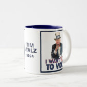 Walz - Ich wollte Sie zur Abstimmung Zweifarbige Tasse (VorderseiteRechts)