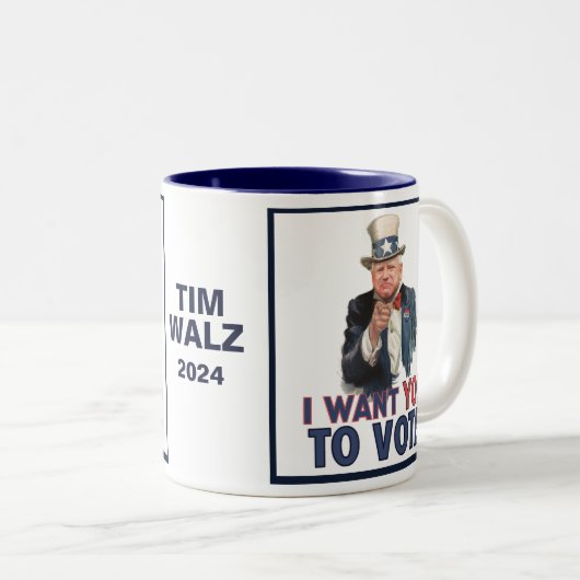 Walz - Ich wollte Sie zur Abstimmung Zweifarbige Tasse (VorderseiteRechts)