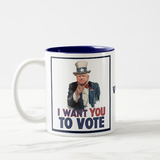 Walz - Ich wollte Sie zur Abstimmung Zweifarbige Tasse (Links)